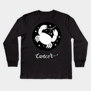 Cancer Zodiac Kids Long Sleeve T-Shirt